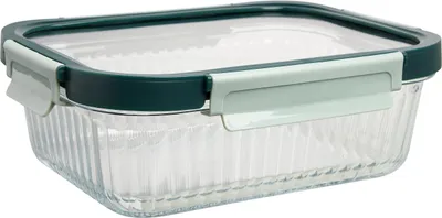 Productafbeelding van Wenco Glas - Versebox 1,5 liter – Luchtdichte vershoudcontainer van borosilicaatglas, lekvrij