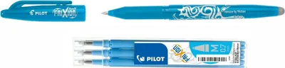 Produktbild von Pilot Frixion Ball hellblau+ 3 Ersatzminen 0.7 hellblau