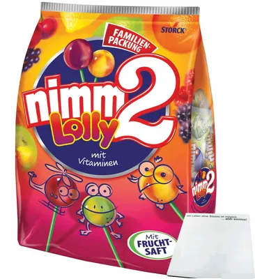 Produktbild von nimm2 Lolly (200g Packung) + usy Block