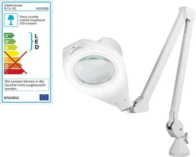 Produktbild von LED Lupenleuchte Arbeitsplatzlampe Kosmetiklampe geeignet für Kosmetiksalons Praxen Bastler Lesehilfe Vergrößerungslampe