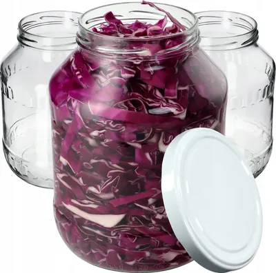 Produktbild von KADAX Weckgläser mit weiß Deckel "Albi", Einmachglas zum Einlegen, Einmachgläser, 100 mm, 2.5L, 12 Stück
