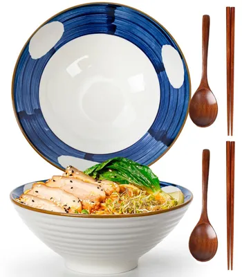 Ramen-Schalen Set 2er, Keramik, 1200 ml, Japan-Design