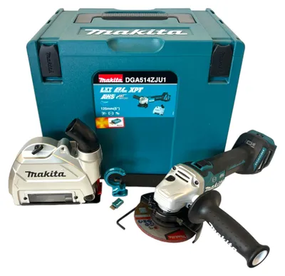 Zdjęcie produktu dla Makita DGA 514 ZJU1 Akumulatorowa szlifierka kątowa 18 V 125 mm bezszczotkowa + Makpac - bez akumulatora, bez ładowarki