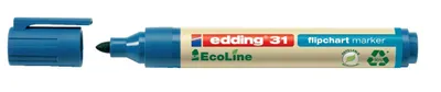 Image de 10x Edding 4-31003 31 Marqueur EcoLine pour tableaux de conférence - rechargeable, 1,5 - 3 mm, bleu