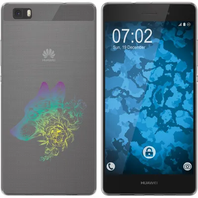 Produktbild von PhoneNatic Case kompatibel mit Huawei P8 Lite 2015 (1.Gen.) Silikon-Hülle Floral Wolf M3-4