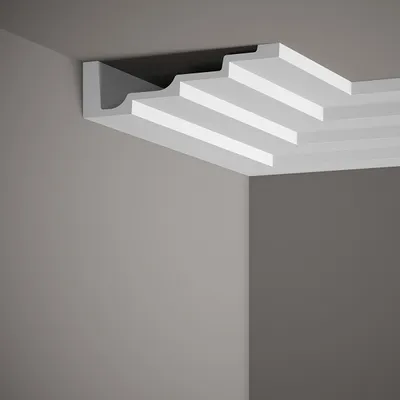 Produktbild von Mardom Deckenleiste MDB130 Profoam 190 x 50 x 2000 mm Weiß Stuckleiste