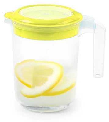 Produktbild von Saftkrug / Gieskannenkaraffe mit Deckel - 1500 ml - grun - Kunststoff - mit Mix- und Nachfulldeckel