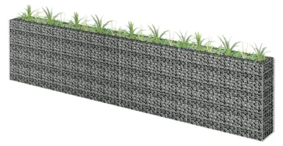 Produktbild von Gabionen-Hochbeet aus verzinktem Stahl 360×30×90 cm, Pflanzkübel, Kräuterbeet, Hochbeete-Set, Pflanztrog, Vertikalbeet, Pflanzgefäße