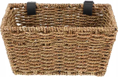 Zdjęcie produktu dla Koszyk rowerowy wiklinowy na kierownicę | Prostokątny 29x19x14 cm