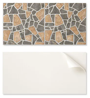 Produktbild von Selbstklebende PVC-Platte mit Steinmosaik-Motiv, ideal für den Flur, 120 x 60 cm