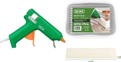 Immagine prodotto di Pistola per colla da 80 W - applicatore professionale per silicone con supporto, 1 kg, per uso professionale e privato