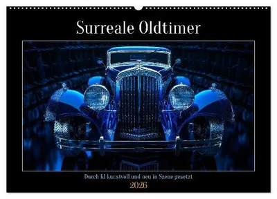 Produktbild von Surreale Oldtimer (Wandkalender 2026 DIN A2 quer), CALVENDO Monatskalender