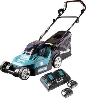 Obrázok produktu pre Makita DLM432PT2, Mechanická kosačka trávy, 575 m², 43 cm, 2 cm, 7,5 cm, Rotačné čepele