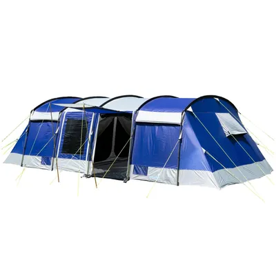 Produktbild von Skandika Tunnelzelt Montana 8 Personen | Camping Zelt mit/ohne eingenähten Zeltboden, mit/ohne Sleeper Technologie, 3-4 Schlafkabinen