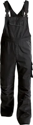 Produktbild von DASSY® Bolt Canvas Arbeitslatzhose mit Kniepolstertaschen SCHWARZ/ANTHRAZITGRAU Gr.62