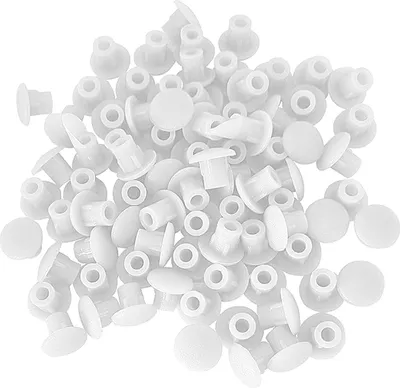 Produktbild von 300x Bohrloch Abdeckkappen 5mm Weiß Abdeckkappen für Bohrlöcher Möbel Schraubenabdeckung Abdeckkappen für Schrauben Lochstopfen Kunststoff Schrank