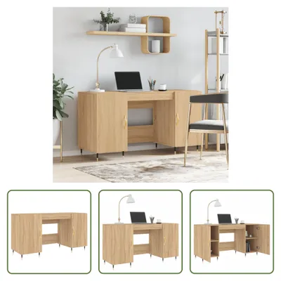 Immagine prodotto di The Living Store Scrivania rovere Sonoma 140x50x75 cm materiale legno