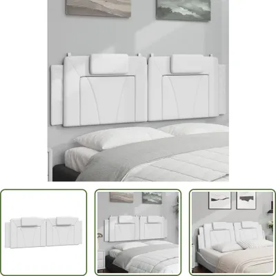 Immagine prodotto di The Living Store Cuscino per testiera bianco 160 cm in ecopelle