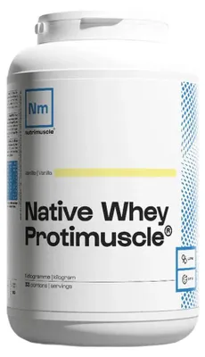 Image de Whey complex - Nutrimuscle - Whey native protimuscle (1kg) - Saveur Vanille