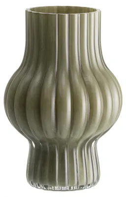 Produktbild von Grüne Glasvase Handgefertigt 20 cm Höhe 13,5 cm
