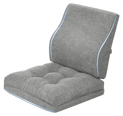 Zdjęcie produktu dla Ergonomiczna poduszka siedziska z podparciem dla pleców, zestaw do krzesła biurowego, antypoślizgowa i wygodna