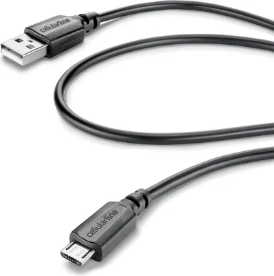 Obrázek produktu pro Cellularline 8018080131745, 1,2 m, USB A, Micro-USB B, Černá