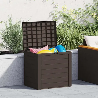 Obrázek produktu pro vidaXL Zahradní truhla hnědá 58,5x46x55 cm Polypropylen
