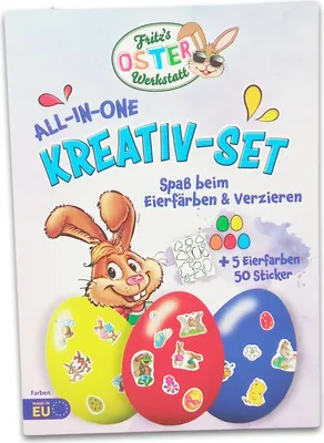 Produktbild von itenga Kreativ-Set Ostern - Eierfarben mit Sticker