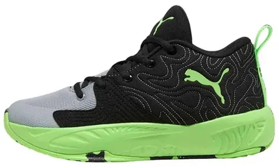 Image de Chaussures de basket Puma Court Pro 3 Jr "Black-Green-Gray" pour Enfant