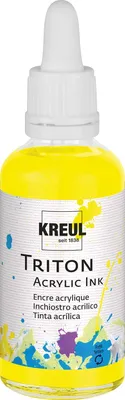 Obrázek produktu pro KREUL Acryltinte TRITON Akrylová barva fluo gelb 50 ml