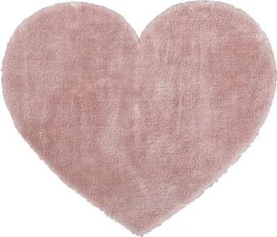 Produktbild von Kunstfellteppich Lambskin Herz, rosa, 70 x 80 cm