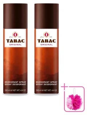 Productafbeelding van 2 x Tabac Original Deodorant Spray Antitranspirant 200 ml - Voordeelverpakking - 2 stuks