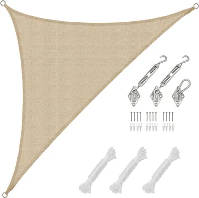 Image de 3x3x4,2 Voile d'ombrage Triangulaire Respirant - Voile Triangulaire avec fixation