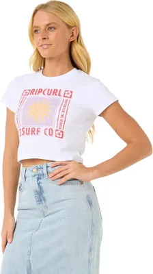 Produktbild von Rip Curl Cala Fitted Kurzarm-t-shirt Weiß L Frau Weiß L