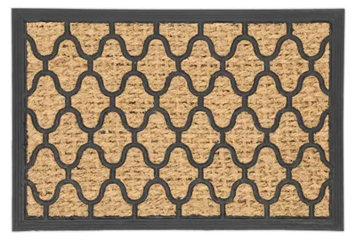Schmutzfangmatte Kokos & Rubber 40x60 cm, Antirutsch, Natur/Schwarz