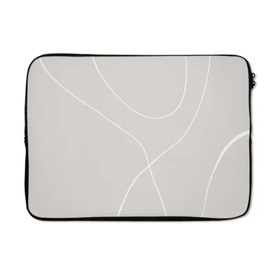 Produktbild von MuchoWow® Laptop Hülle 13 Zoll Linienkunst - Abstrakt - Pastell Laptoptasche - Laptophülle - Sleeve - Rundumschutz