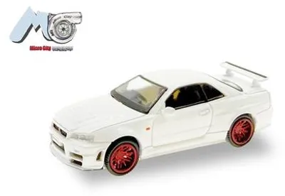 Produktbild von Herpa 87MC000055 - 1:87 MicroCity: Nissan GTR 34, weiß - Neu