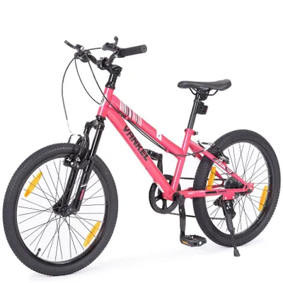 Produktbild von Mountainbike Vankel 20 Zoll Kinderfahrrad 6 Gang Schaltwerk für Jungen Mädchen 6 Gang, 20 Zoll Mountainbike, für 6-9 Jahre, V-Bremse, Kettenschaltung