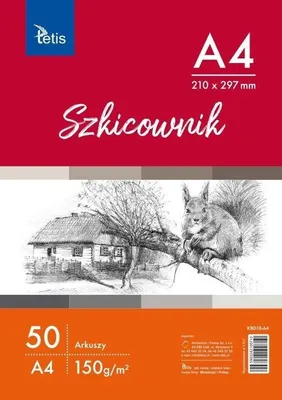 Zdjęcie produktu dla Szkicownik A4 Tetis, 150 g/m2, 50 arkuszy