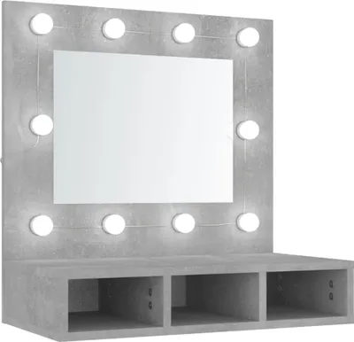 Produktbild von vidaXL Spiegelschrank mit LED Betongrau 60x31,5x62 cm