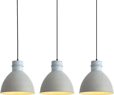 Zdjęcie produktu dla QAZQA – Dom wiejski I Vintage 3-płomienny zestaw Lampa wisząca Country I Lampa wisząca I Lampy wiszące szare – Dory I Salon I Sypialnia – Stal Okrągła – Pasuje do żarówek LED E27