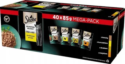 Produktbild von Mokra karma dla kotów w galaretce Sheba Delikatesse Delicacy Drobiowe Smaki 40x85g