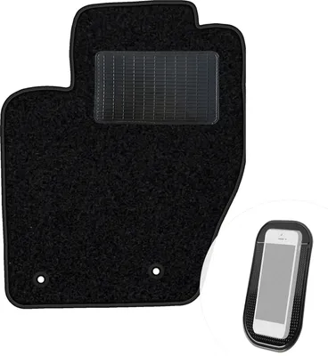 Produktbild von moto-MOLTICO Fahrer Fußmatte Auto Velours Fahrerseite Autoteppiche Schwarz Fahrermatte 1-teilig passend für Peugeot 307 2001-2008