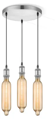 Produktbild von Home Sweet Home Hängeleuchte Chrom rund Tube 3L G125 dimmbar E27 amber
