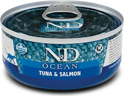 Produktbild von Farmina N&D Lachs-Thunfisch Katzenfutter 70 g