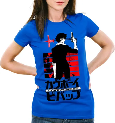 Produktbild von style3 The Cowboy Damen T-Shirt swordfish anime manga, Farbe:Blau, Größe:M