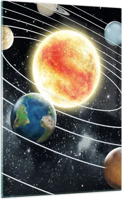 Produktbild von Bilder auf glas - Einteilig - Kosmos Planet - 70x100cm - Glasbilder - Wandbilder - Bilder - zum Aufhängen bereit - Wanddekoration aus Glas - Glas Bilder - Wandbild auf Glas - GPA70x100-3646