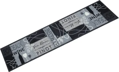 Produktbild von CLORIS Küchenteppich Waschbar Wein Grau 60x300 cm Samt 2024