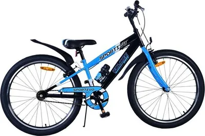 Produktbild von Volare Sportivo Kinderfahrrad - Jungen - 24 Zoll - Schwarz Blau - Zwei Handbremsen