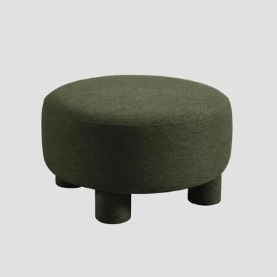 Produktbild von sweeek - Hocker, Fußhocker für das Sofa Zenio mit Stoffbezug - Khaki